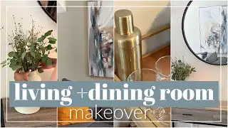MY SISTER'S LIVING & DINING ROOM MAKEOVER! | TRANSITIONAL STYLE  | AMAZON, TARGET, WAYFAIR + MORE!