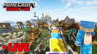 Hardcore Minecraft LIVE - Spider Farm Building (22k day world)