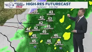 Widespread rain and dropping temperatures throughout the day Sunday