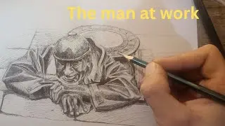 Drawing Čumil &ndash; The Famous Street Statue of Bratislava | Pencil Art