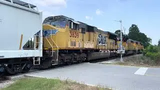 UP 2187 At Hardy Rd Thru Old Town Spring TX (Filmed: 5/27/23)