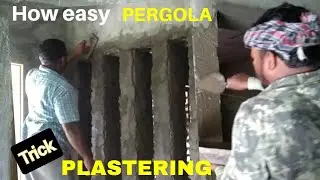 Hall Partition Pergola Plastering Techniques Using Cement Mixture