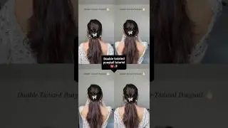Double twisted ponytail tutorial 💓✨#ponytail#hairstyle#stylish#tutorial#trending#fashionstyle#shorts