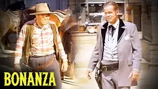 Eskith And Gideon Showdown | Bonanza | Badge Without Honor