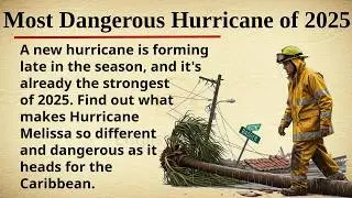 Most Dangerous Hurricane of 2025 is Coming | 🚨🌪️ Learn English Through Story Level 2 | Graded Reader
