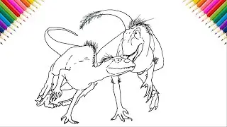 SCORPIOS REX vs INDORAPTOR Drawing and Coloring