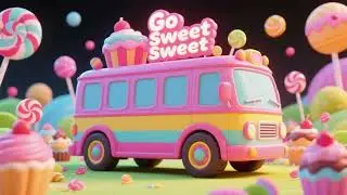 Wheels on the Candy Shop Bus Go Sweet Sweet 🍭🚌🍬 | Nursery Rhymes & Kids Songs
