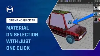 #C4DQuickTip 218: Material on Selection with just One Click in Cinema 4D