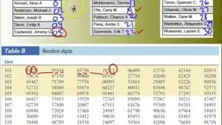 Using the random number table