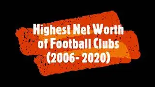 TOP TEN RICHEST FOOTBALL CLUBS IN THE WORLD! (2006 - 2020) (Interactive)