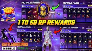 M3 Royal Pass BGMI | 1 to 50 Rp Rewards | Bgmi Next  M3 Royal Pass Rewards