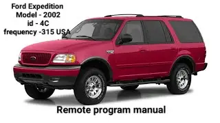 Ford Expedition 2002 remote matching Manual 1998-2002 successful 