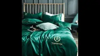 Quality Premium Seamless Silk Bedding Sets 100% Silk - Forest Green #Silk #QualityBedsheet #Laziot