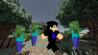 Sobrevivendo em um apocalipse zumbi no Minecraft 