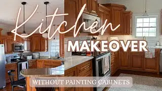 EASY KITCHEN MAKEOVER | Without Painting Cabinets | Affordable Ideas To Update Your Space