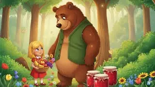 Das freche M&auml;dchen und der liebe B&auml;r | Lustiges Kinderlied mit Reimen & Marmelade-Abenteuer&ldquo;🌈🟢