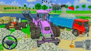 🏗️ JCB Loader Fun | Loading Bori & Rocks in Truck | Indian Vehicle Game 🚛 #games   