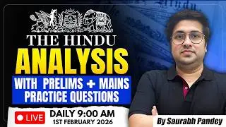 1st Feb 2026 | The Hindu Editorial & News Analysis | Daily Current Affairs | Saurabh Pandey