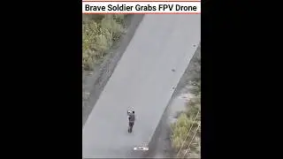 Brave Soldier Grabs FPV Drone #shorts