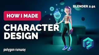 Character Design in Blender 2.91 - 3D Modeling and Rigging Process | Polygon Runway