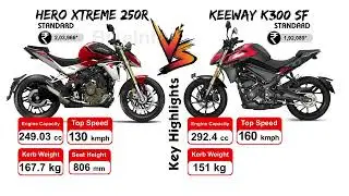 Hero Xtreme 250R vs Keeway K300 SF | Key Highlights @bikeinfo-199 #automobile #bikecompare