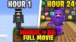 Playing Minecraft ONE BLOCK for 24 Hours Straight...
