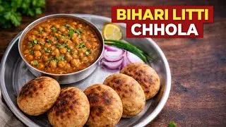 🍽️🤤Authentic Bihari Litti Chhola Recipe 😍 | Desi Taste of Bihar🤤🍽️