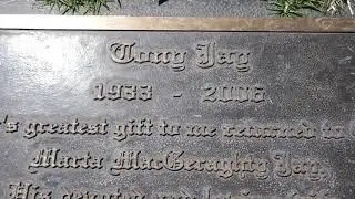 Actor Tony Jay Grave Forest Lawn Hollywood Hills LA California USA March 31, 2021