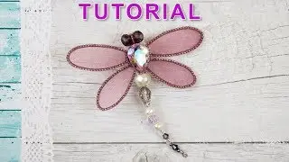 Dragonfly Brooch / Organza wings / Tutorial / DIY