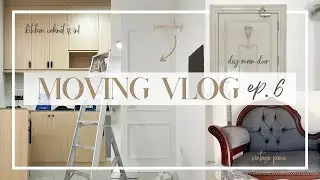 MOVING VLOG, выпуск 6 &hearts; Установка кухонного шкафа, входной двери своими руками, обшивка стен панелями | RSKU Harmoni Elmina 1