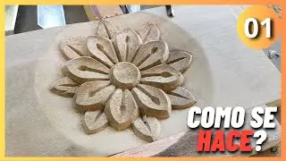 Como tallar una flor en madera paso a paso Ep. 1