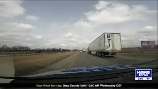 Strong winds sweep across Kansas, creating travel hazards