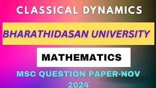 Msc maths question paper classical dynamics bdu @questionpaperofficial 