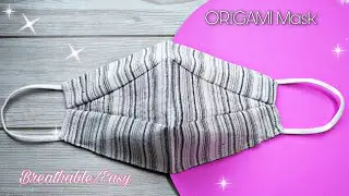 Origami mask 2021|3D mask making ideas|breathable|Mascarilla|หน้ากากผ้า|masque|Maejam maaja