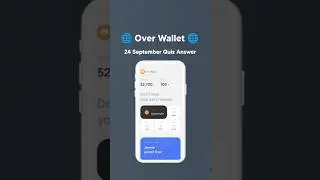 🌐 Over Wallet Quiz Answers Today  #overwallet #overprotocol #crypto #cryptoairdrop #shorts #short