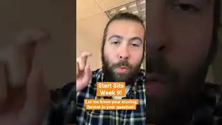 Start Sit Questions for Week 9