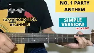 No. 1 Party Anthem - Arctic Monkeys (Guitar Tutorial) Easy Chords For Beginner! No Capo!
