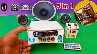 How To Make Powerful Bass Bluetooth Amplifier | Bluetooth, FM, USB, SD Card & Aux Audio Amplifier