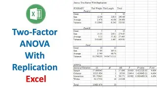 Как выполнить двухфакторный дисперсионный анализ с репликацией в Excel