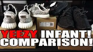 YEEZY 350 BOOST COMPARISON: INFANT BABY TO MENS! (TURTLE DOVE & PIRATE BLACK)