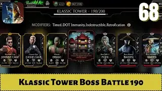 Klassic Tower: Boss Battle 190 Fight + Rewards |  MK Mobile Gameplay Part 68 #mkmobile