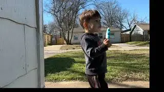 I am outside till my dad gets here ￼￼