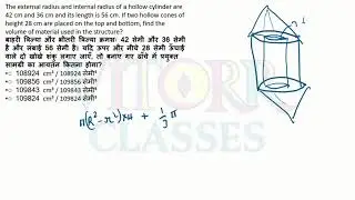 The external radius and internal radius of a hollow cylinder are 42 cm and 36 cm and its length