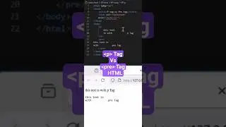 p tag vs pre tag in HTML