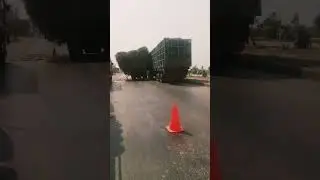 #longvehicle and mf385 sugarcane trolley accident #shortvideo