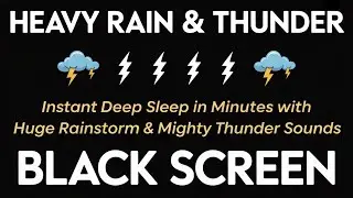 Deep Sleep Rain Calm – Heavy Storm Night Audio