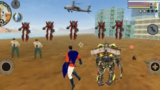 Vegas Crime Simulator (Super hero Fight Super Robot Car Villain) Vegas Hero Fight Villains Robots