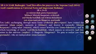 Sunday Bhakti Vaibhav 021025 SB 4.24.61-25.13 Dudra-Gita concludes Puranjana story begins