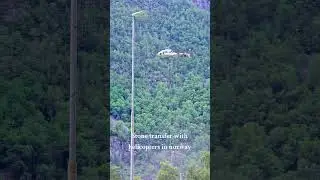 Precision in action &ndash; stone transfer by helicopter in the stunning Norwegian mountains. 🚁⛰️