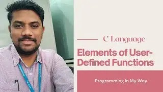 14. Elements of User-defined function